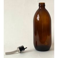 Monstera Amber Bottle with Stainless Steel Pourer